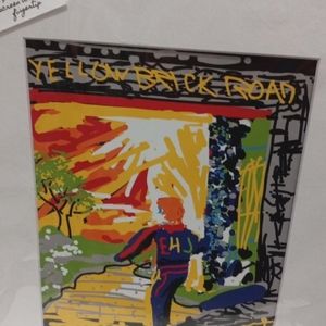 Yellow Brick Road, Painting from a cell phone by: Bernie Lee, with boader.